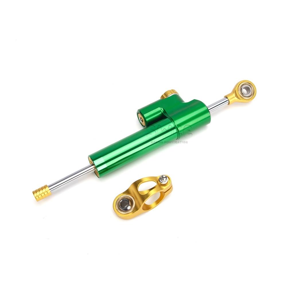 Für K&awasaki Für NINJIA 300 Für Ninja 300 Stabilisator Lenkung Dämpfer Kit Dämpfer Halterung Motorrad Zubehör(Damper-Green) von LDUTIU