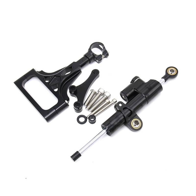 Für K&awasaki Für Z1000 Für Z750 2003-2009 Motorrad Lenkung Stabilisator Dämpfer Montage Halterung Kit(Black) von LDUTIU