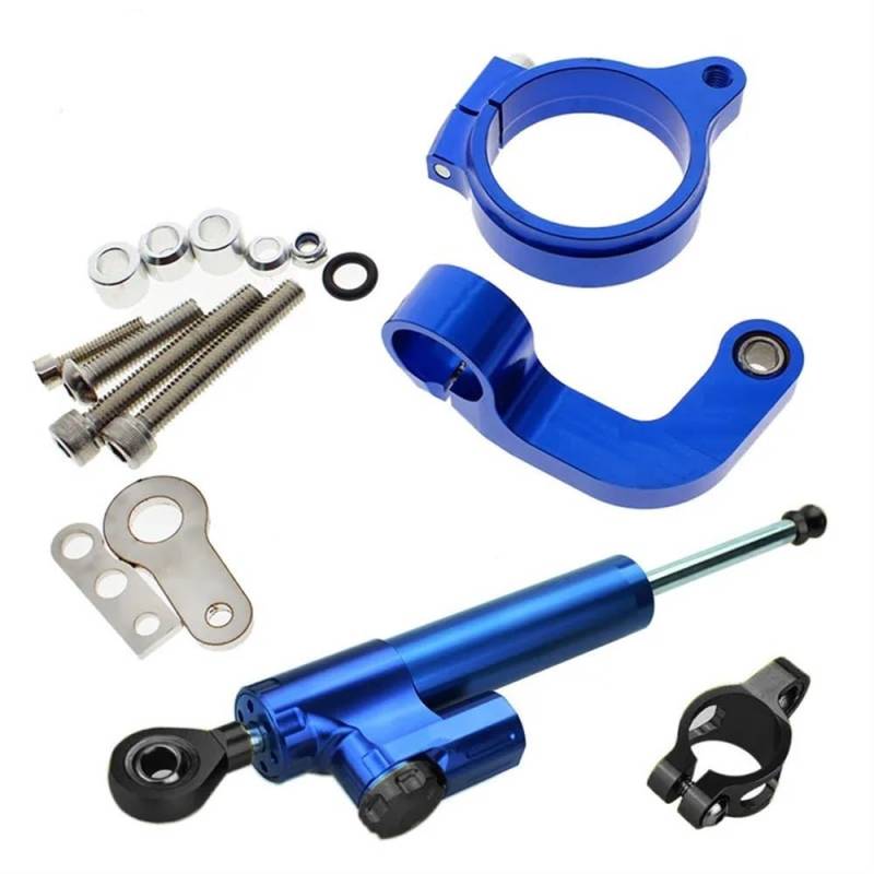 Für R1200 CL GS 2013-2018 Motorrad Stabilisator Dämpfer Lenkung Montage Halterung Halter Unterstützung Kit Set(Blue Set) von LDUTIU