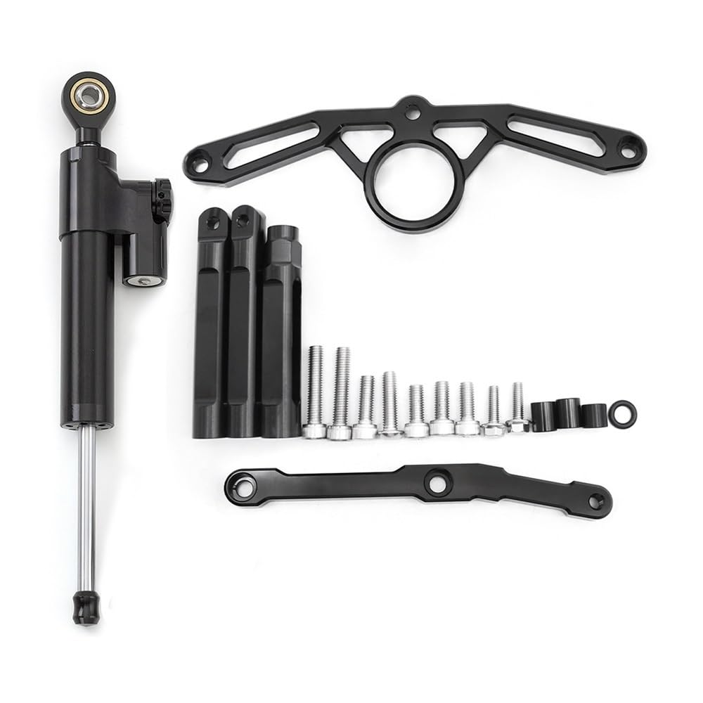 Für Y&amaha Für MT-09 Für MT09 Für MT 09 2021 2022 2023 Motorrad Stabilisator Lenkung Dämpfer Halterung Montage Kit(Damper n Bracket D) von LDUTIU