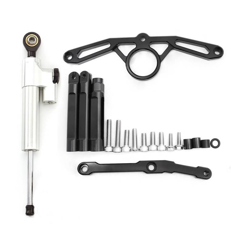 Für Y&amaha Für MT-09 Für MT09 Für MT 09 2021 2022 2023 Motorrad Stabilisator Lenkung Dämpfer Halterung Montage Kit(Damper n Bracket F) von LDUTIU