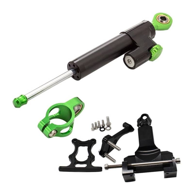 Für Y&amaha Für MT07 Für MT-07 Für FZ07 Für FZ-07 2014-2020 Motorrad Einstellbare Lenkung Dämpfer Stabilisator(Black Green) von LDUTIU