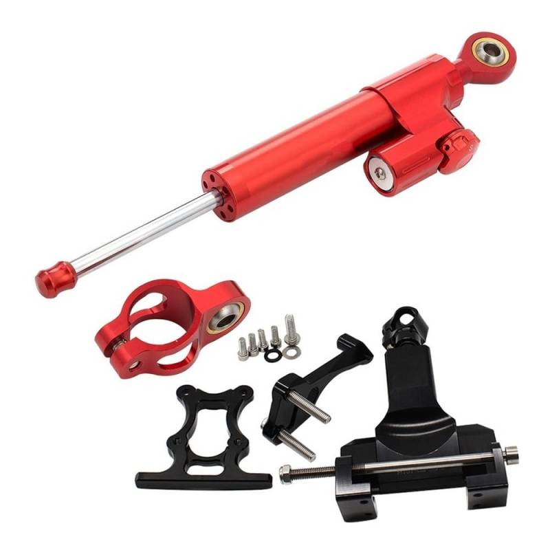 Für Y&amaha Für MT07 Für MT-07 Für FZ07 Für FZ-07 2014-2020 Motorrad Einstellbare Lenkung Dämpfer Stabilisator(Full Red) von LDUTIU