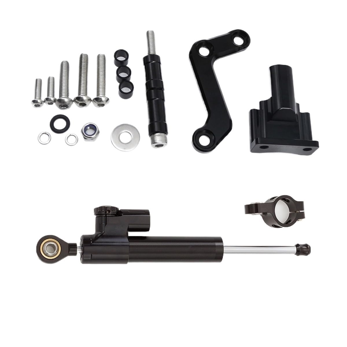 LDUTIU Für Y&amaha Für MT-03 Für MT03 2020-2023 Motorrad Lenkung Dämpfer Stabilisieren Halterung Montage Kit(Black 1Set) von LDUTIU