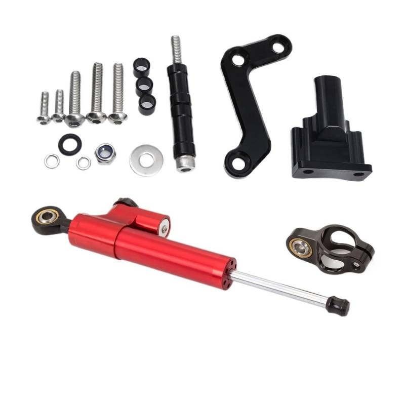 LDUTIU Für Y&amaha Für MT-03 Für MT03 2020-2023 Motorrad Lenkung Dämpfer Stabilisieren Halterung Montage Kit(Red Set) von LDUTIU