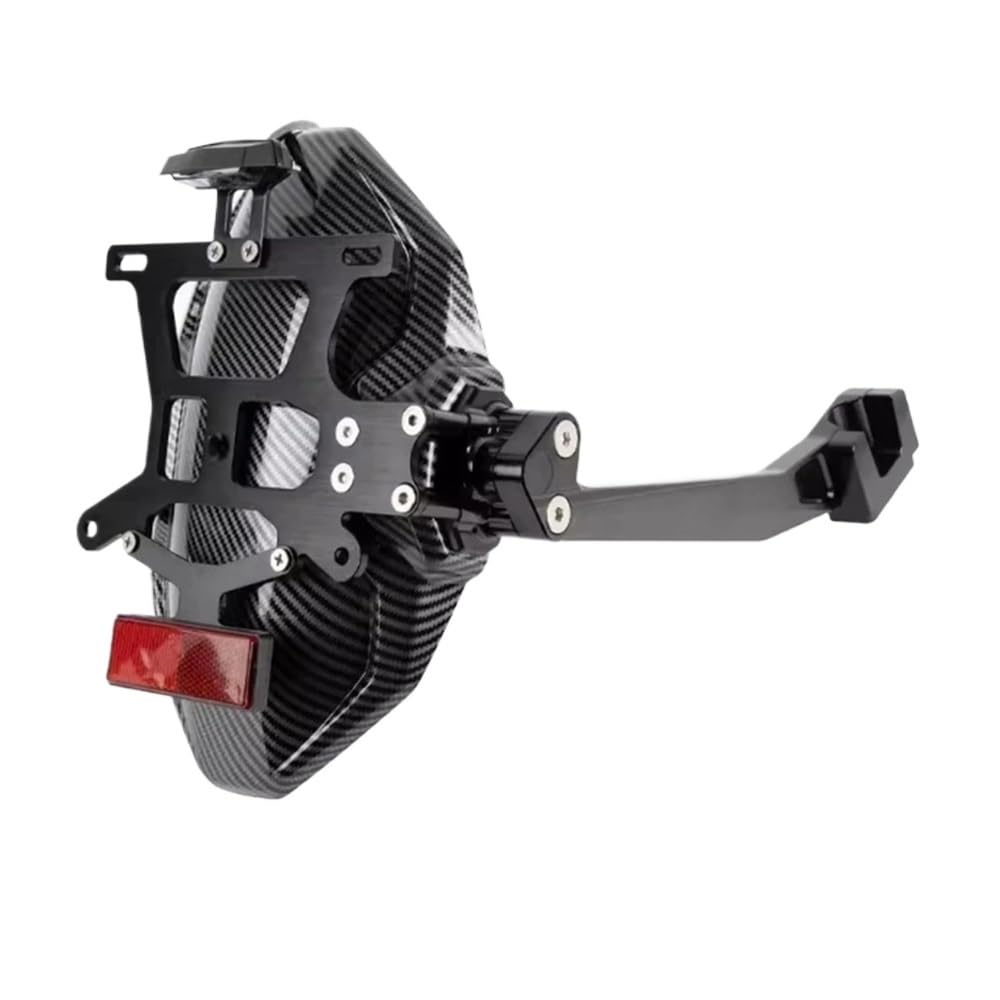 LDUTIU Für Y&amaha Für MT-25 Für MT-03 Für R3 Für R25 2014–2024. Motorrad-Kotflügel Hinten Kurzer Schwanz Kennzeichenhalter(Carbon Fiber 2) von LDUTIU