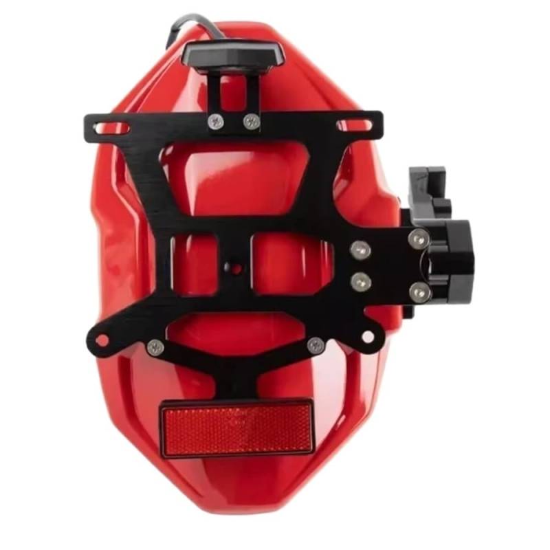 LDUTIU Für Y&amaha Für MT-25 Für MT-03 Für R3 Für R25 2014–2024. Motorrad-Kotflügel Hinten Kurzer Schwanz Kennzeichenhalter(Red 2) von LDUTIU