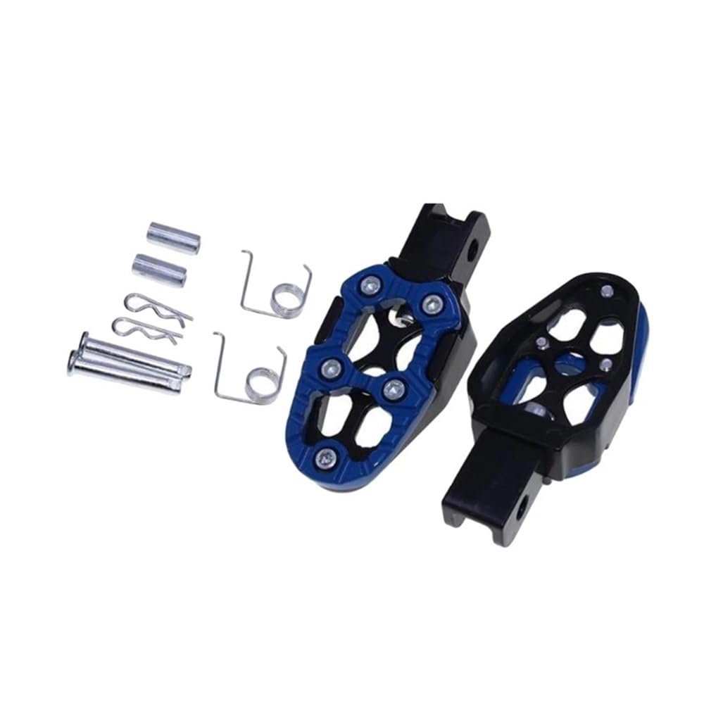 LDUTIU Fußrasten 1 Paar Motorrad Modifikation Pedale Hinten Pedal Universal Fuß Pedal Motorrad Zubehör(Blue) von LDUTIU