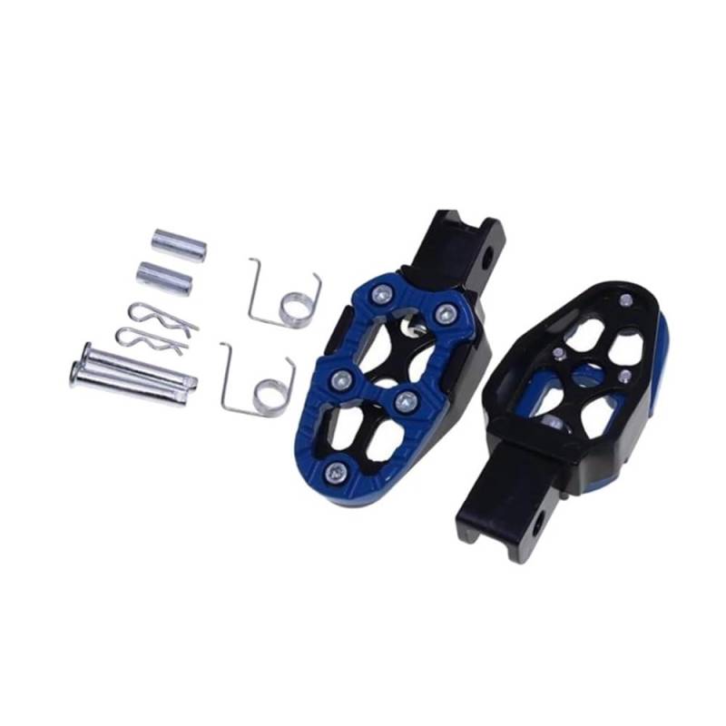 LDUTIU Fußrasten 1 Paar Motorrad Modifikation Pedale Hinten Pedal Universal Fuß Pedal Motorrad Zubehör(Blue) von LDUTIU