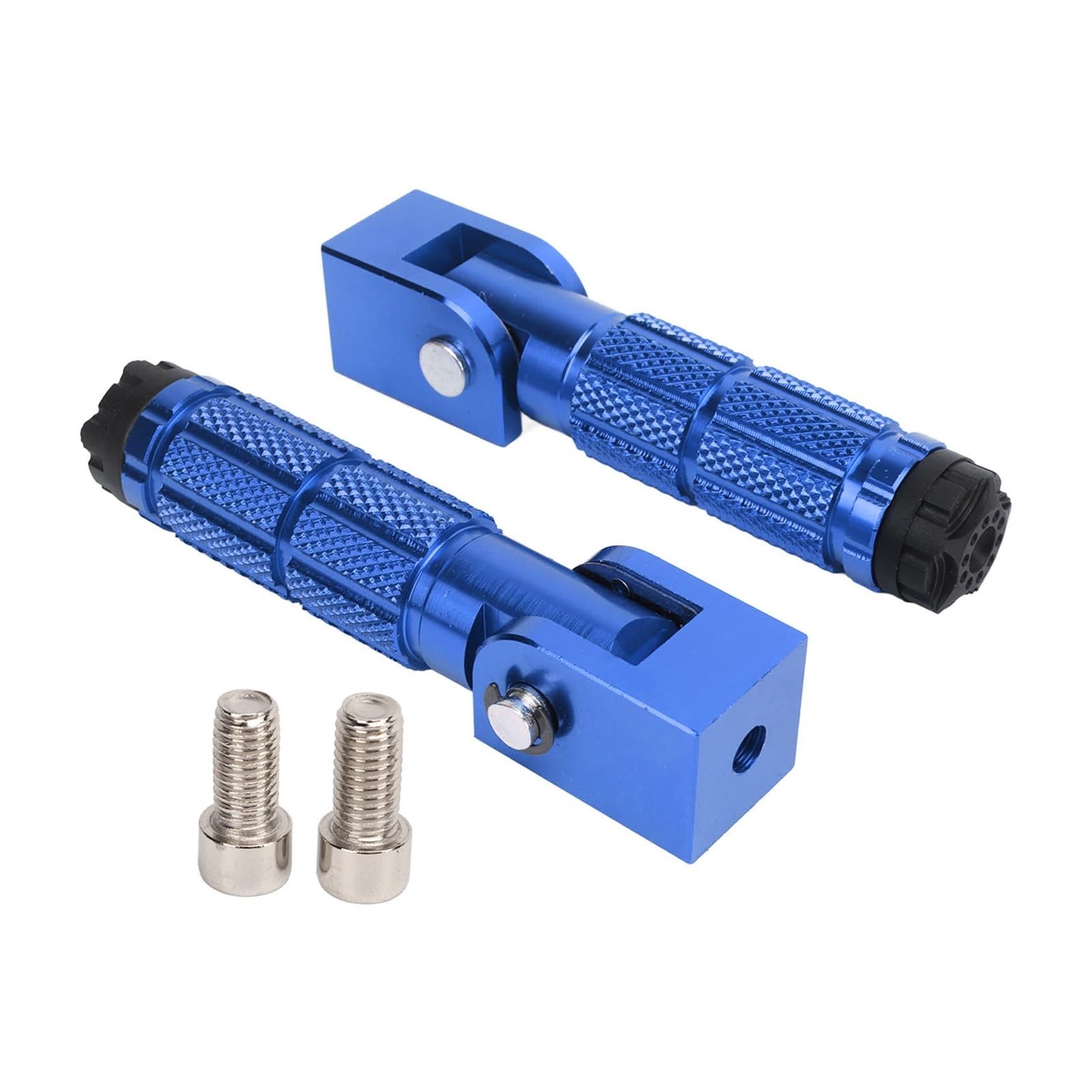 LDUTIU Fußrasten 2Pcs Motorrad Faltbare Fußrasten Für Bikes UTV Kart Motorrad Teile Pedal Fußstütze Pegs(Blue) von LDUTIU