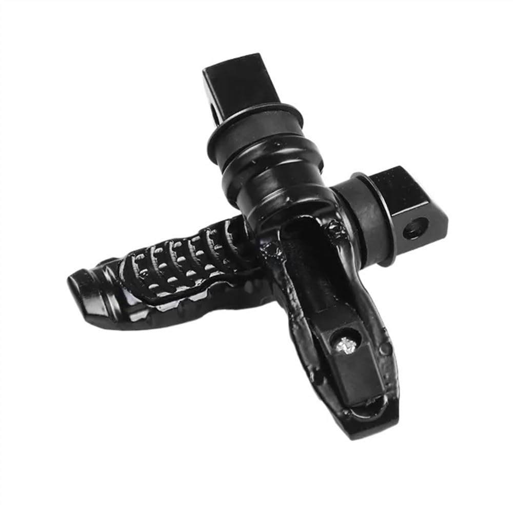 LDUTIU Fußrasten 8MM Loch Motorrad Hinten Passagier Fußrasten Pedale Fußstütze Roller Fuß-Peg Motorrad Pedal(Black) von LDUTIU