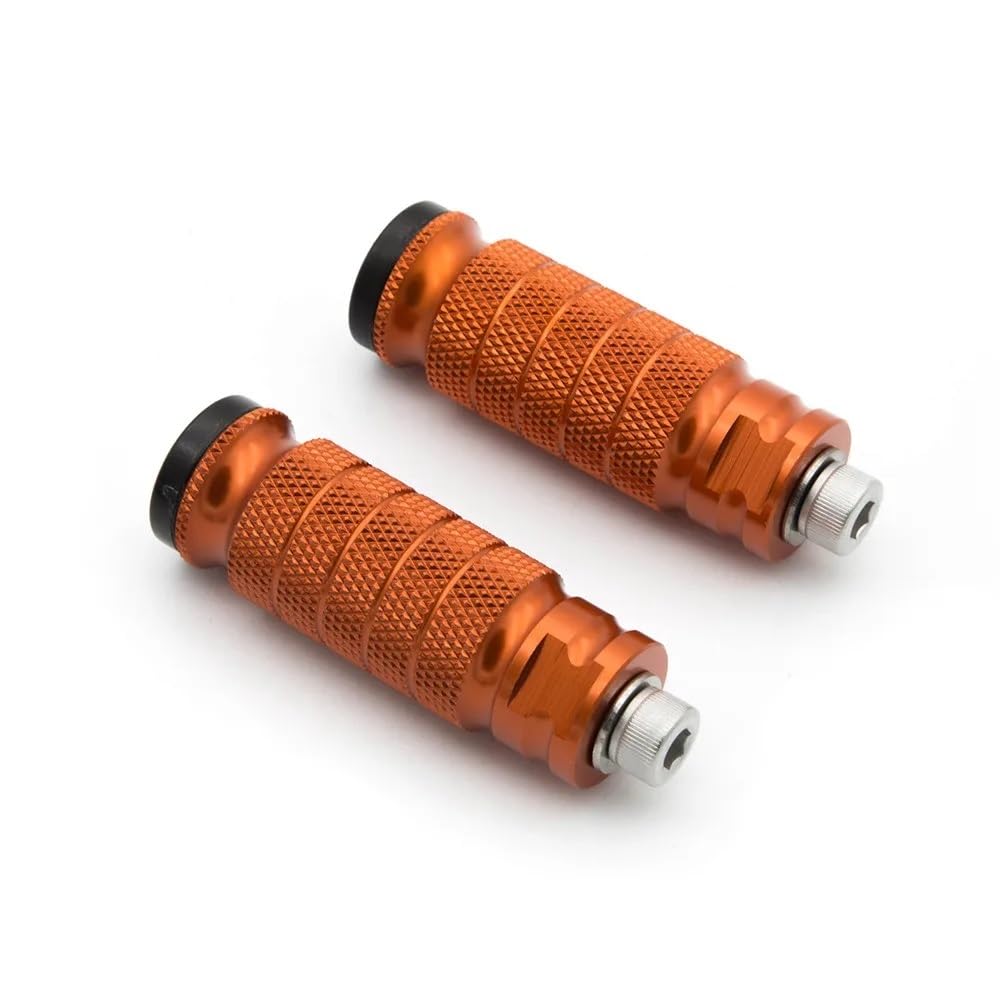 LDUTIU Fußrasten Für CBR954RR Für CBR929RR 2000-2003 Motorrad Fußrasten Pedal Fußstützen Fußrasten Universal 8mm Fuß Peg Hinten Set Fußrasten(Orange) von LDUTIU