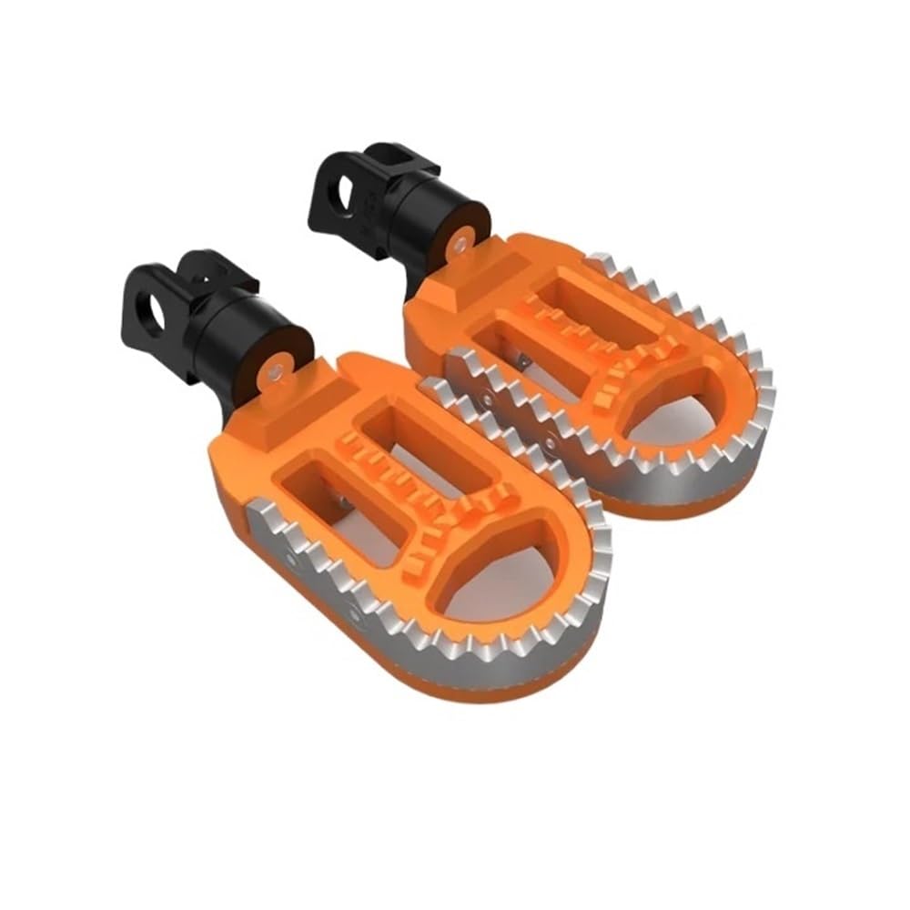 LDUTIU Fußrasten Für D&ucati Für Hypermotard 821 939 950 2019-2023 Fußrasten Footpet Pedal Motorrad Vorne Fußstütze(Style 2 orange) von LDUTIU