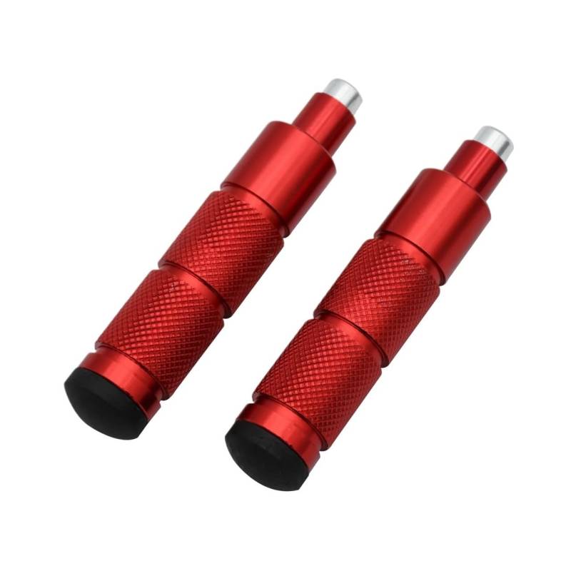 LDUTIU Fußrasten Universal M8 Motorrad ATV Roller Dirt Bike Fußstützen Fußrasten Pedale Für Y&amaha(Red) von LDUTIU