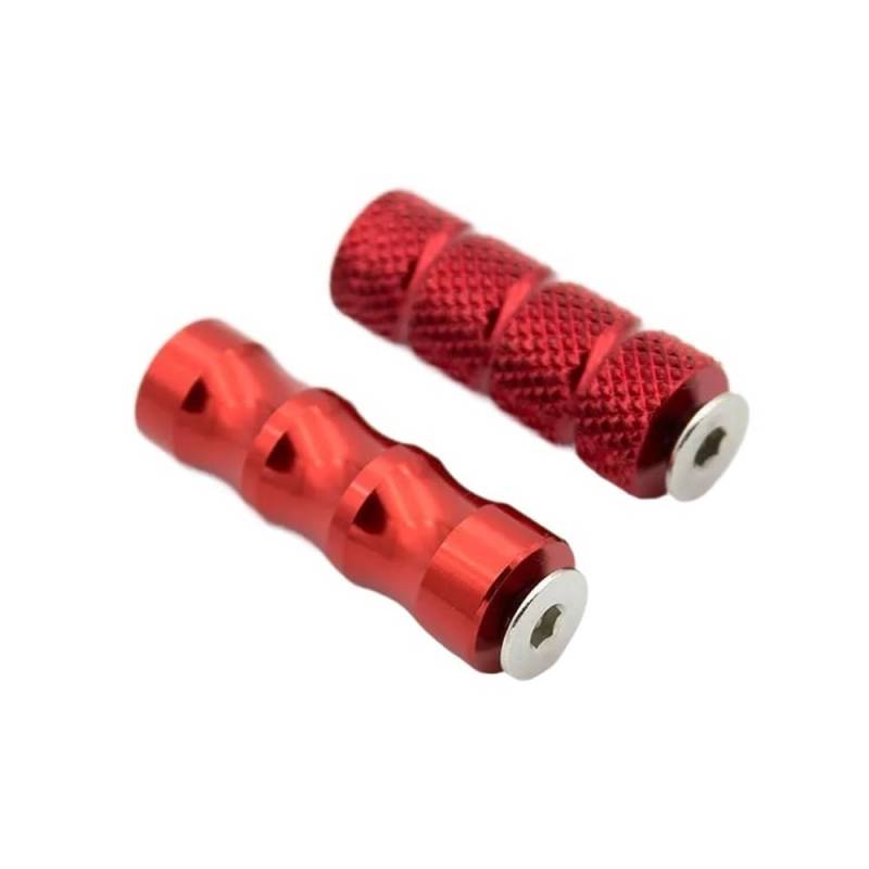 LDUTIU Fußrasten Universal Motorrad Klapp Fußrasten Fußrasten Fußrasten Pegs Pedale Set Motorrad Für Y&amaha(Red) von LDUTIU