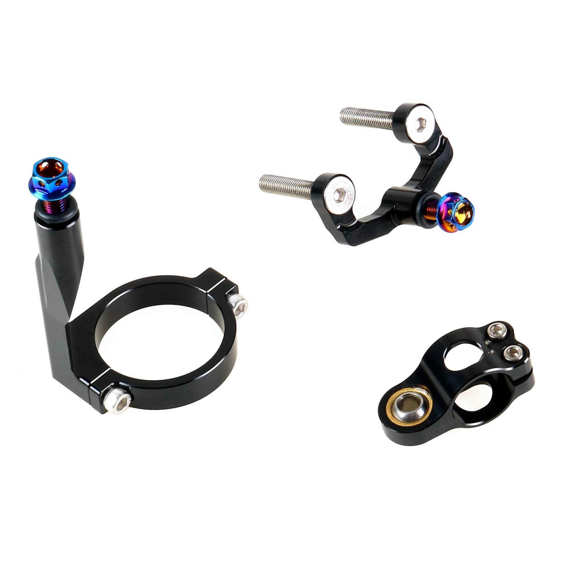 LDUTIU Motorrad Stabilisator Dämpfer Komplette Lenkung Montage Halterung Für A&prilia Für RS660 Für Tuono 660 2021-2022-2023(HP-Blue) von LDUTIU