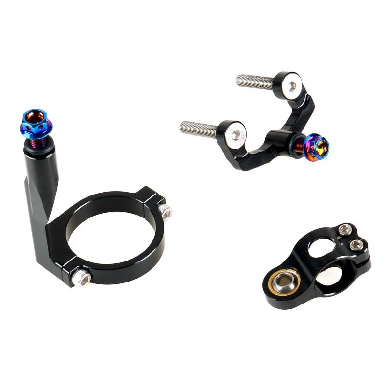 LDUTIU Motorrad Stabilisator Dämpfer Komplette Lenkung Montage Halterung Für A&prilia Für RS660 Für Tuono 660 2021-2022-2023(HP-Blue) von LDUTIU