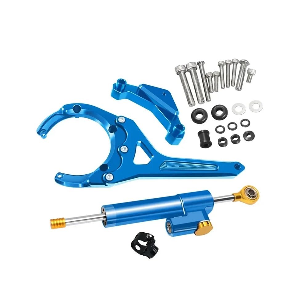 Lenkungsdämpfer Stabilisator Halterung Unterstützung Mount Kit Zubehör Für GSX-S 1000/F Für GSXS1000 Für GSX-S1000F 2016-2021 2022 2023(Blue2) von LDUTIU