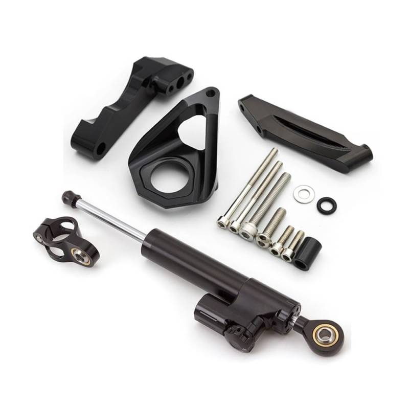 Lenkungsdämpfer-Stabilisator-Halterungs-Montagesatz Motorrad Für S&uzuki Für GSXR600 Für GSX-R 600 750 2001–2005(Black Kit A) von LDUTIU