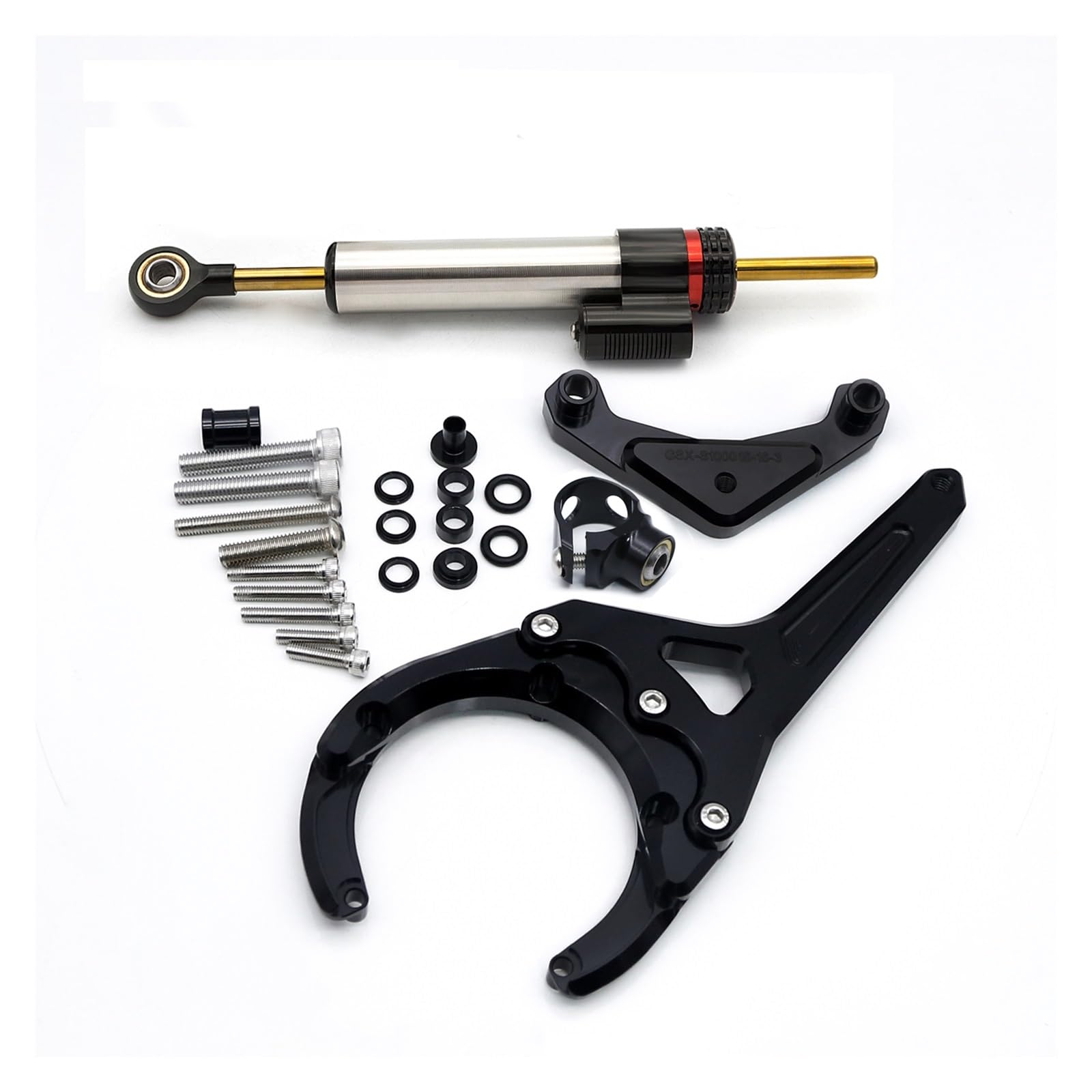 Motorrad Lenkungsdämpfer Stabilisator Halterung Unterstützung Kit Für S&uzuki Für GSXS Für GSX-S 1000/F Für GSXS1000 Für GSX-S1000 F 2016-2024(Damper n Bracket B) von LDUTIU