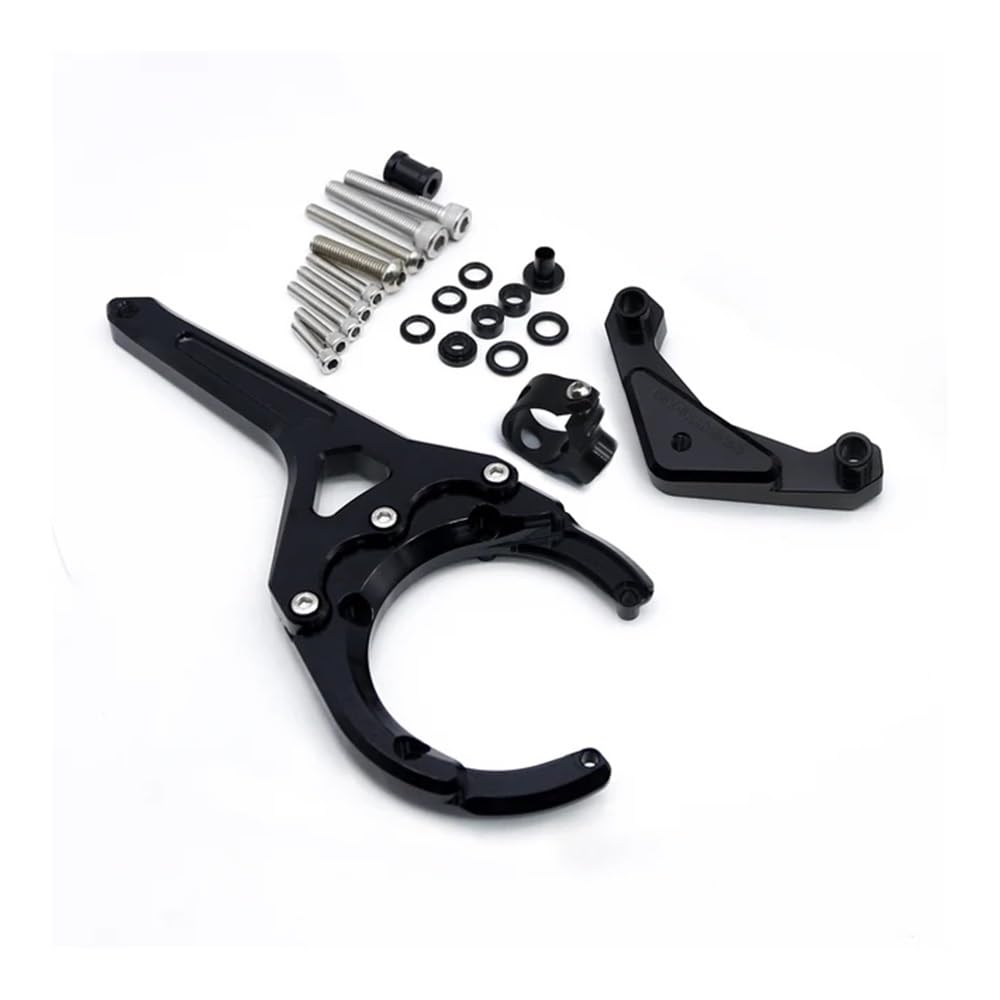 Motorrad Lenkungsdämpfer Stabilisieren Dämpfer Halterung Montage Kit Für S&uzuki Für GSXS1000/F 2016-2023(Only black Bracket) von LDUTIU