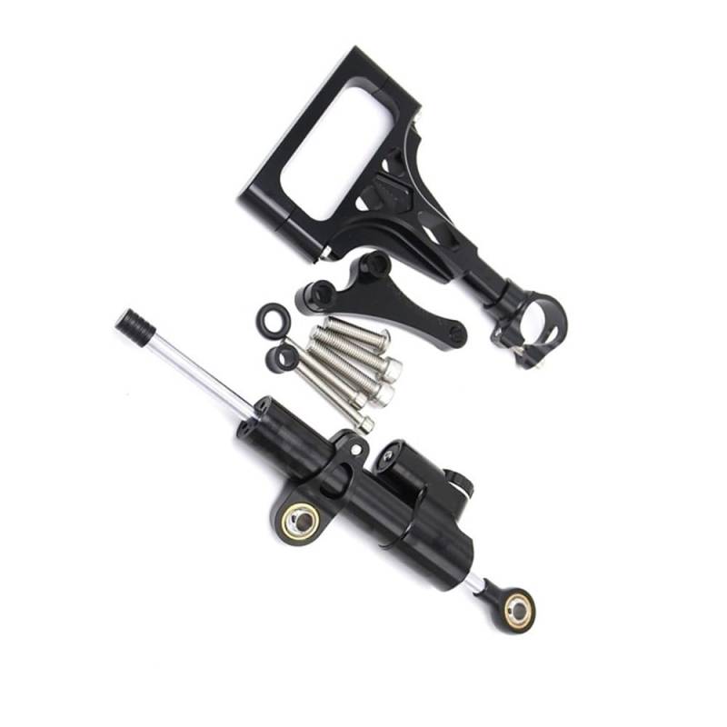 Motorrad Lenkungsstabilisator Dämpfer Montagehalterung Kit Für K&awasaki Für Z1000 Für Z750 2003-2009(Black) von LDUTIU