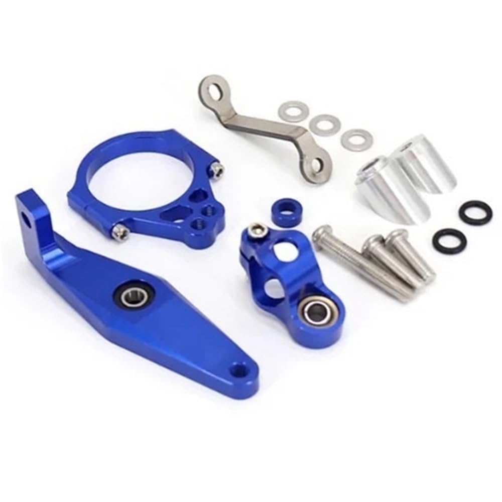 Motorrad Zubehör Einstellbare Lenkung Dämpfer Stabilisator Für Y&amaha Für XSR900 Für XSR 900 Für Xsr900 Für Xsr 900 2022 2023(Blue bracket) von LDUTIU