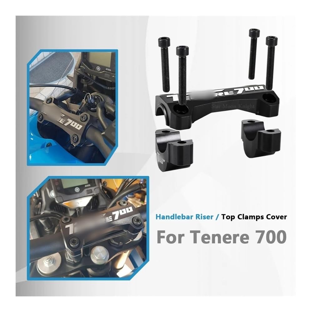 Lenkererhöhung Motorradzubehör CNC-Lenker Lenker Riser Top Klemmen Abdeckung Für Ya&maha Tenere 700 TENERE700 XTZ XT700Z T700 T7 2019 - von LDWPMFD