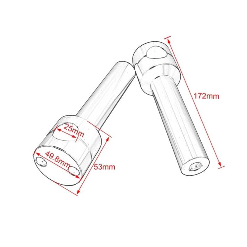 Lenkererhöhung Motorradzubehör Lenker Riser Clamp Mount Adapter Kit Schwarz Rund 22/25mm CNC Aluminium Für Ha&rley Für Ya&maha Dirt Bike von LDWPMFD