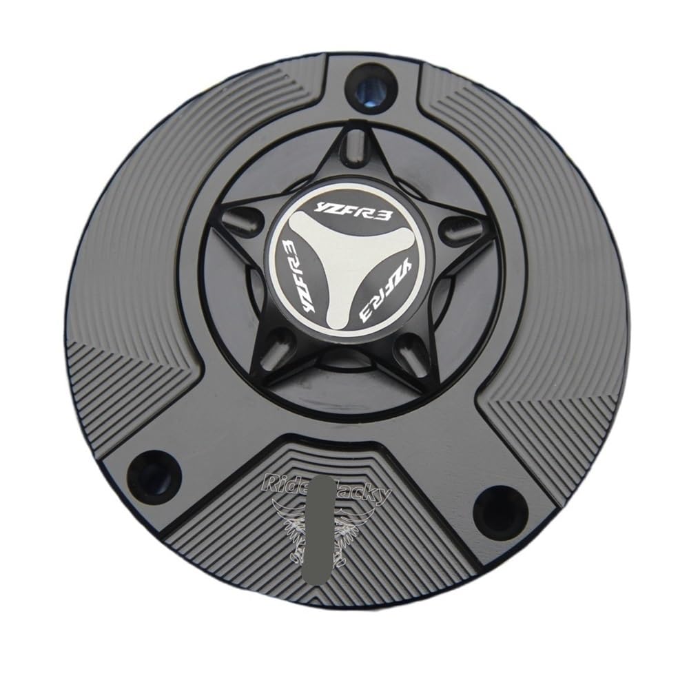 Motorrad Benzintankkappe CNC Aluminium Keyless Motorrad Kraftstoff Gas Tankdeckel Abdeckung Für Ya&maha YZF R3 YZFR3 2014-2020 (2015 2016 2017 2018 2019 von LDWPMFD