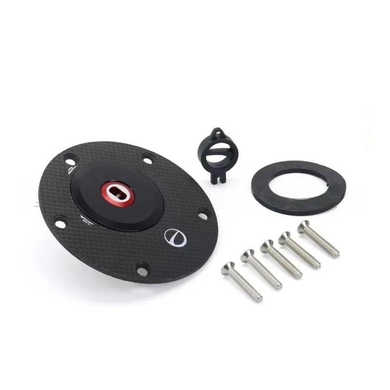 Motorrad Benzintankkappe Carbon Fiber Für Du&Cati 749 Dark 749R 749S 999R 999S 2004-2006 Motorrad Zubehör Kraftstoff Tank Caps Abdeckung Key Lock Anti-diebstahl von LDWPMFD