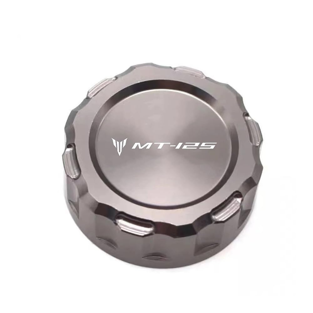 Motorrad Benzintankkappe Für Ya&maha MT125 MT 125 MT-125 2008-2023 Motorrad CNC Hinten Brems Flüssigkeit Reservoir Kappe Öl Tasse Abdeckung Zubehör von LDWPMFD