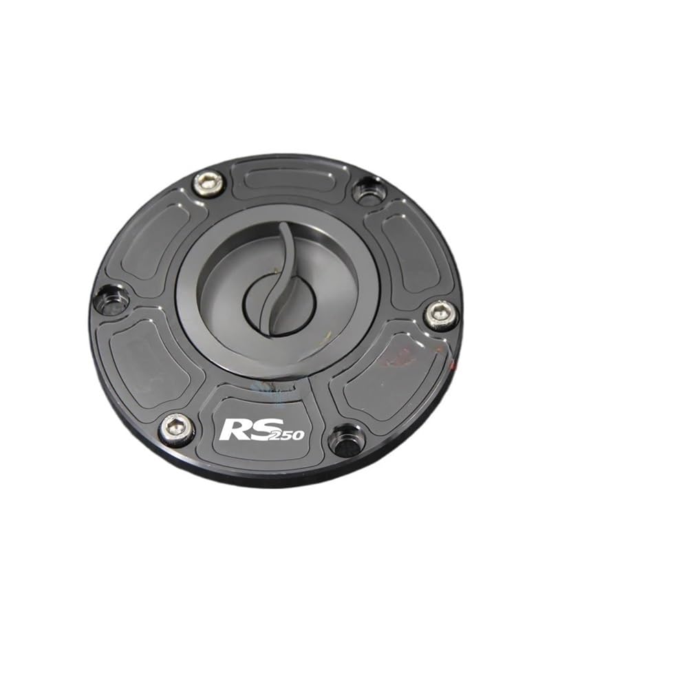 Motorrad Benzintankkappe Roter CNC-Motorrad-Tankdeckel Ohne Schlüssel, Für Aprilia RS250, RS 250 (6 Löcher) von LDWPMFD