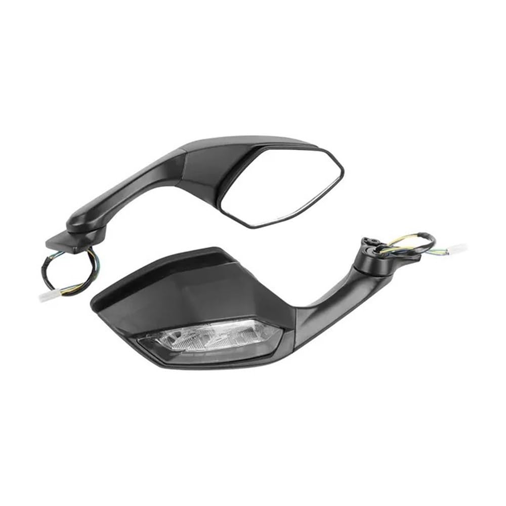 Seite Rückspiegel Motorrad Blinker Spiegel Für 2015-2024 Für Ya&maha YZF R1 R6 Faltbare Und Ddjustable Licht Rückspiegel von LDWPMFD