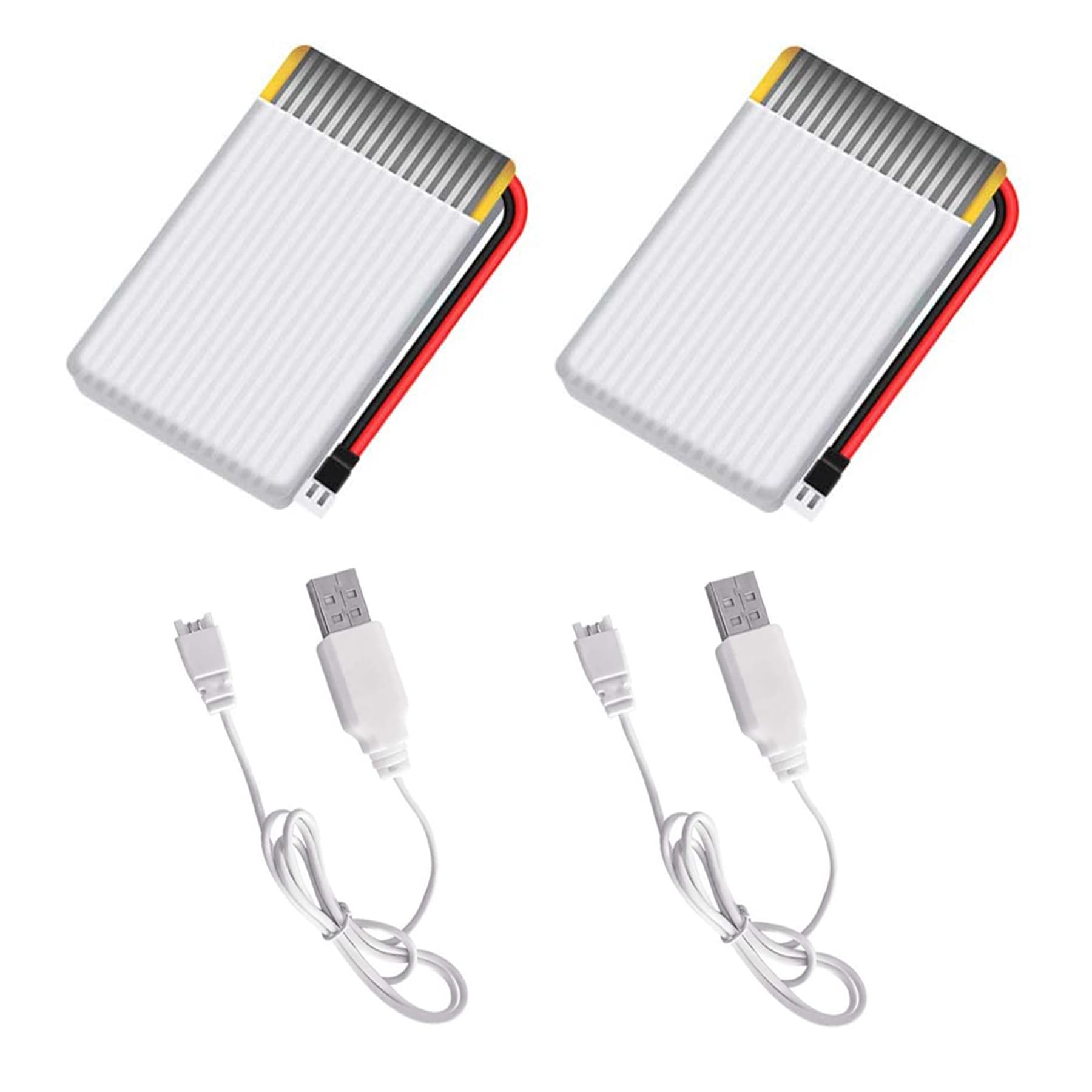 2PCS Akkus und USB Ladegerät für i9 Drohne Silber von LEAPRCSTORE