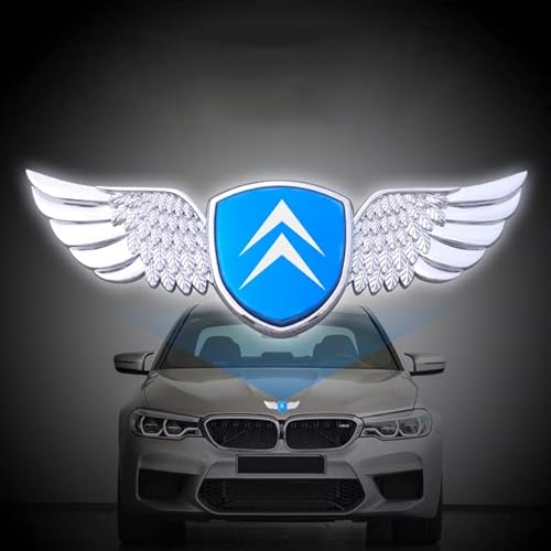 LEARNE Auto Front Motorhaube Aufkleber Flügel Aufkleber Emblem für Citroen C4 C3 C5 C1 DS3 DS5 Jumper Berlingo ZX Xsara 2 Auto Abzeichen Zubehör,B von LEARNE