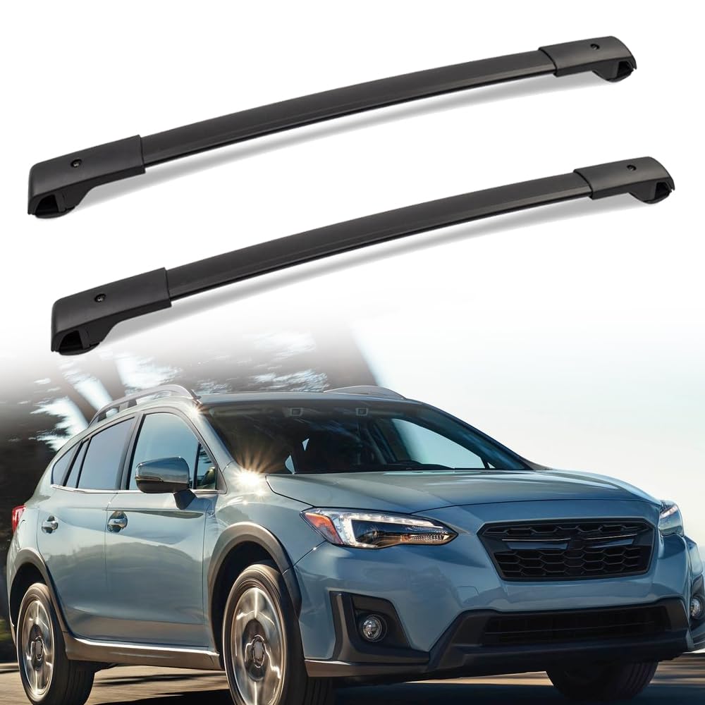 DachträGer RelingträGer für Crosstrek 2018-2021, Dachgepäckträger Aluminium A Paar,Black-1 Pair von LECREA