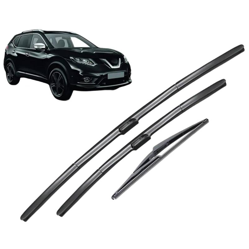 LECTY Scheibenwischer Scheibenwischerblätter Vorne Und Hinten Für Nissan X-Trail T32 Rogue 2 2013–2020, 26"+17"+12" Scheibenwischer Vorne von LECTY