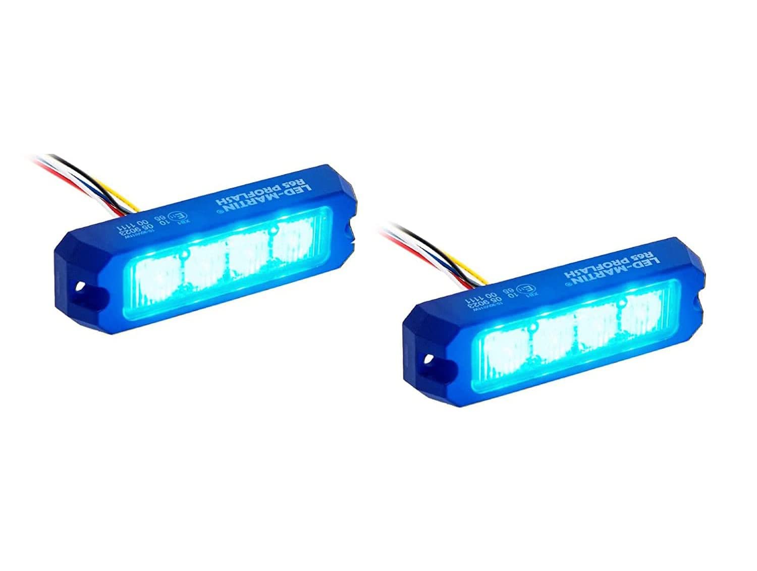 LED-MARTIN 2er Sparset R65 PROFLASH blau - Frontblitzer - Straßenräumer -Blitzmodul - Feuerwehr - Polizei - Rettungsdienst von LED-MARTIN