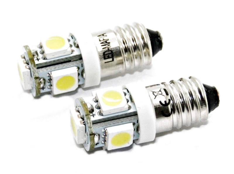 LED-Mafia® 2X E10 Schraubsockel - 12LED-Mafia® 2X E10 Schraubsockel - 12 Volt LED SMD- E1012V (blau) von LED-Mafia