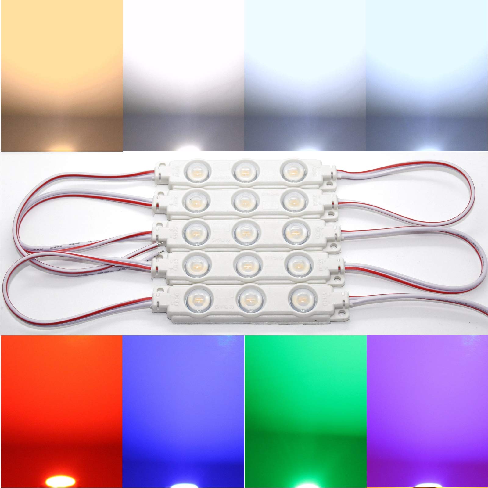 LED-Mafia 50x Injektion Module Modul 1,5W SMD LED Chip IP 65 Beleuchtung Werbetechnik Schaukästen (Kaltweiß 10000-12000K) von LED-Mafia