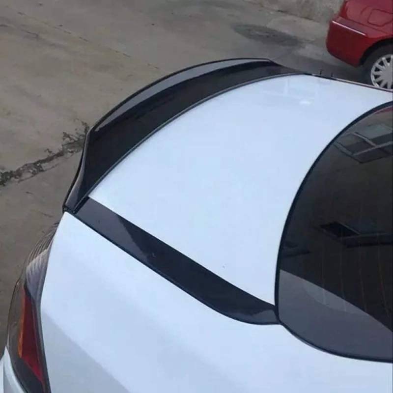 ABS Auto Heckspoiler Spoilerlippe für Mitsubishi Lancer EX Evo 2008-2015, Auto Kofferraum Heck Spoiler Lippe Dachheckspoiler Kofferraumspoiler Automodifikationsersatz,A/Black von LEDLY