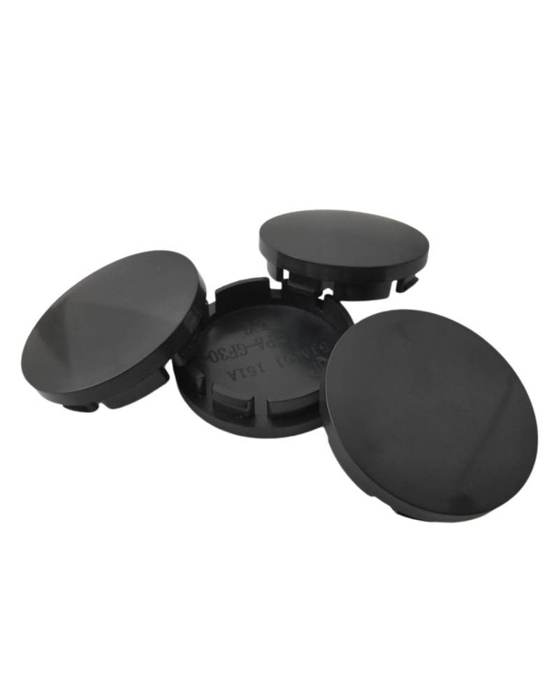 LEEQ 4 pcs Felgenkappen - Radkappen, Nabendeckel, Nabenabdeckung,Universal ABS Schwarz Nabenkappen, für Radnaben, Auto Zubehör, Radnaben(OD 56mm ID 51mm) von LEEQ