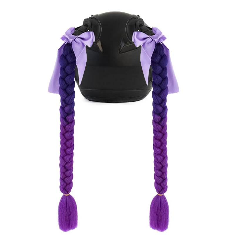 LEIDJGUN 2pcs Helme Zopf Helme Bowknot Pferdeschwanzdekorationen Mit Saugnapfhelmen Zöpfe Zöpfe Haarschwänze von LEIDJGUN