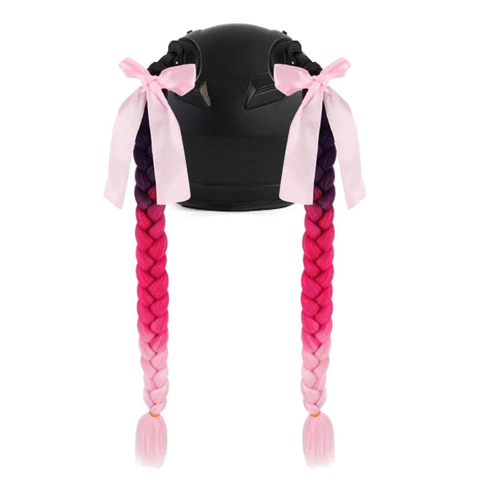 LEIDJGUN 2pcs Helme Zopf Helme Bowknot Pferdeschwanzdekorationen Mit Saugnapfhelmen Zöpfe Zöpfe Haarschwänze von LEIDJGUN