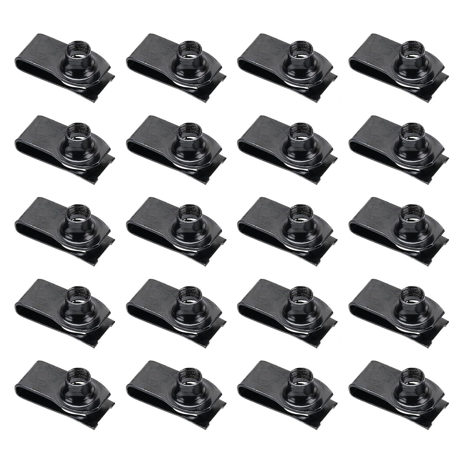 LEIDJGUN Packung Mit 20 Stilen Clip Auf Nuss Extrudierte Stile Nuss Spring Nuss Schwarze Stile Förderer Für Automobilmetallrahmen von LEIDJGUN