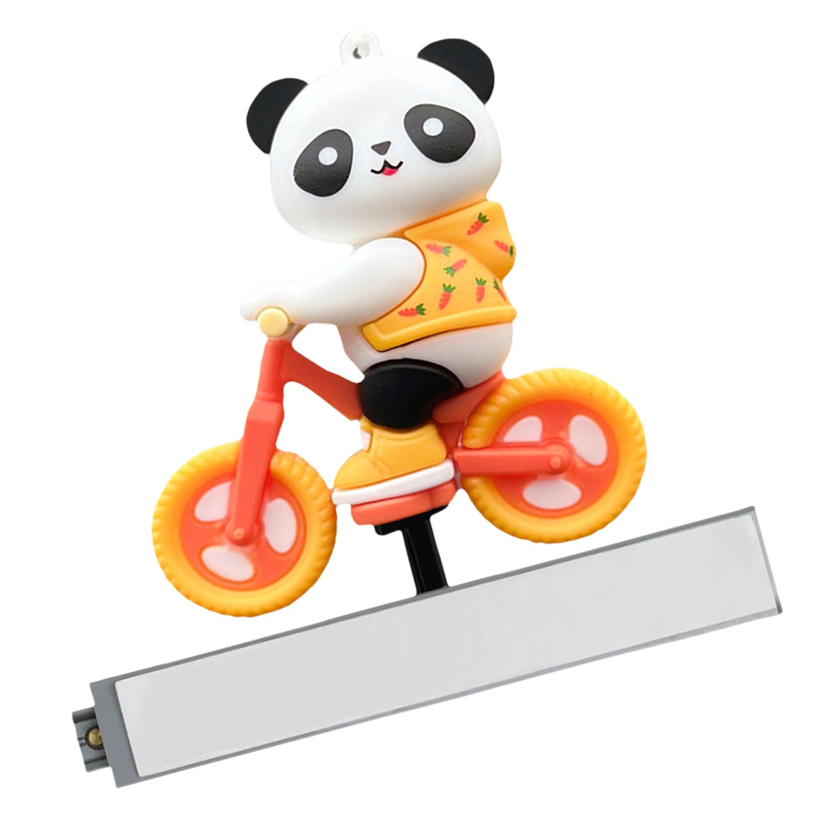 LEIDJGUN Schöne Fahrrad Panda Car Innenmitte Konsole Bildschirm Ornamente Automatische Schiebendekoration Selbstklebstoff von LEIDJGUN