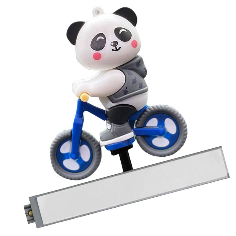 LEIDJGUN Schöne Fahrrad Panda Car Innenmitte Konsole Bildschirm Ornamente Automatische Schiebendekoration Selbstklebstoff von LEIDJGUN