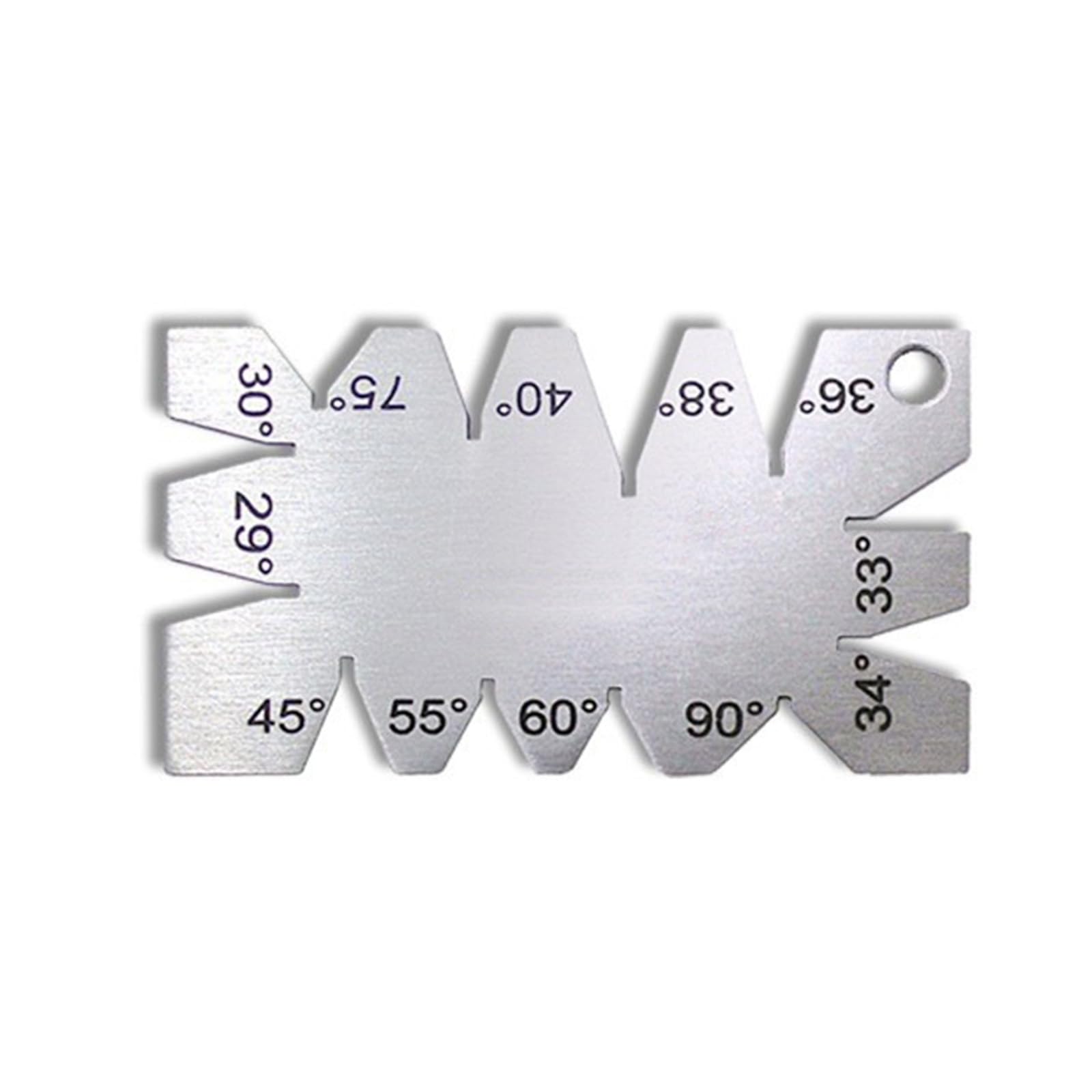 LEIDJGUN Winkelmesser Metallbearbeitungsschraubengewinde Tragbare Edelstahl Schneidwinkel Gage Messinstrument von LEIDJGUN