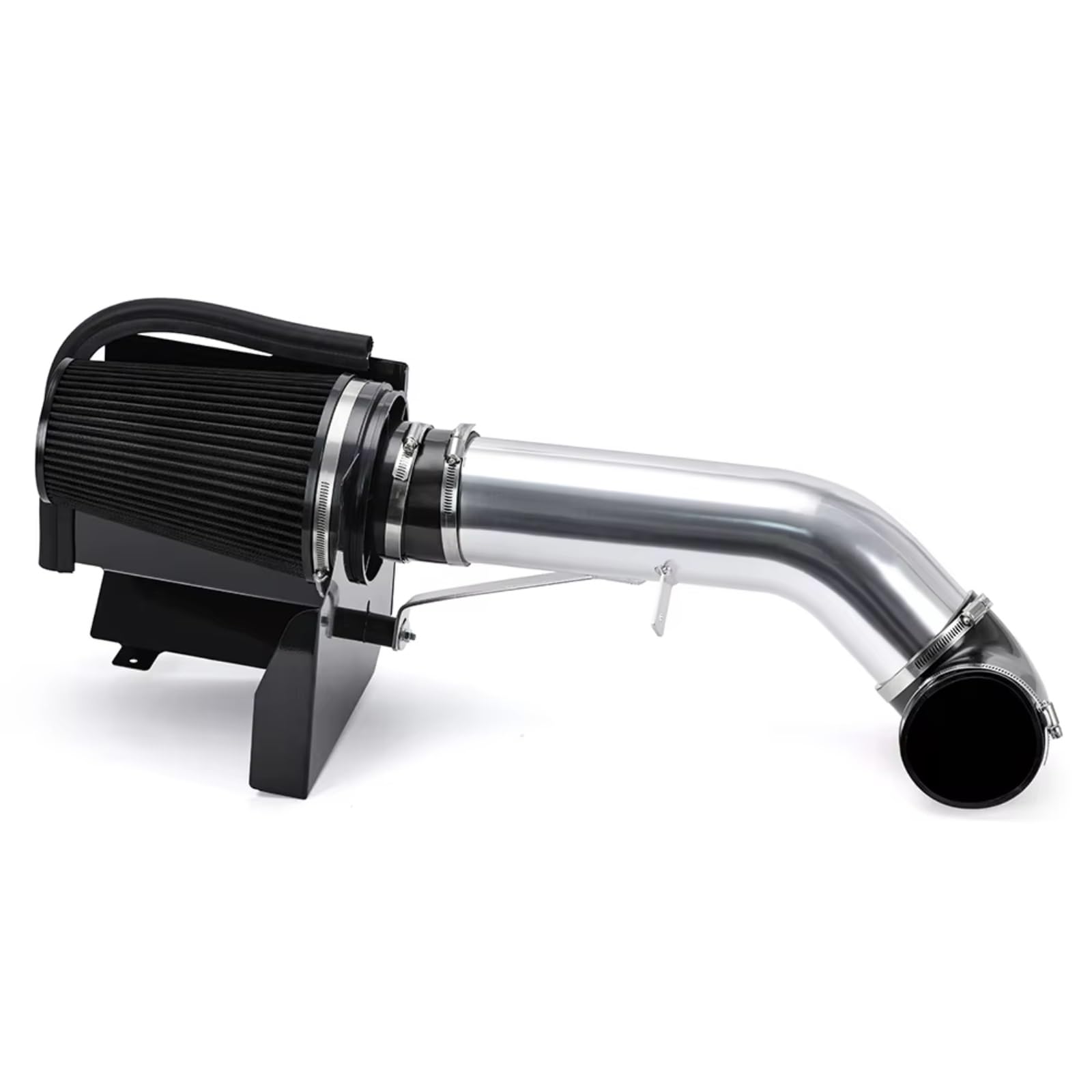 Auto Ansaugrohr FÜR GMC V8 4,8 L 5,3 L 6,0 L Für Sierra 1500 2500 3500 Air Fitler Kit Auto 4 "Cold Air Intake System Hitzeschild Luftansaugschlauch(Schwarz) von LEIFEIS